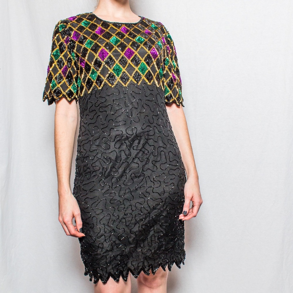 Vintage 1980s Sequin Party or Evening Dress
